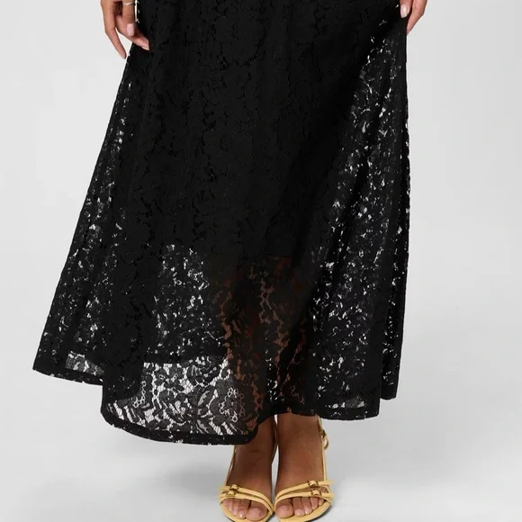 NWT KAFFE KAnomi Lace Skirt Size Medium (Danish 38) Elastic Waist Half Lining - Picture 4 of 15